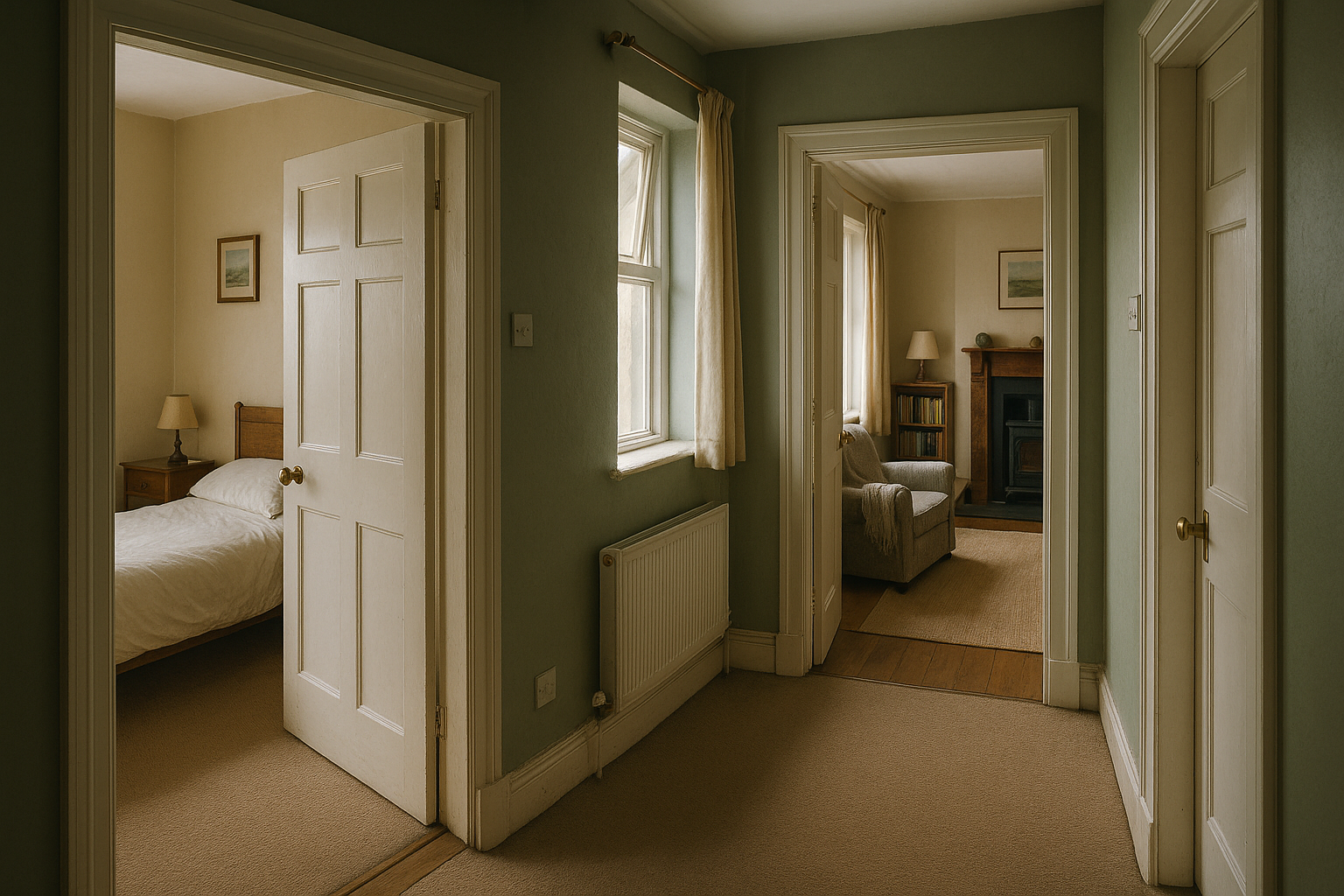 Two rooms in an Irish home with different light and ventilation